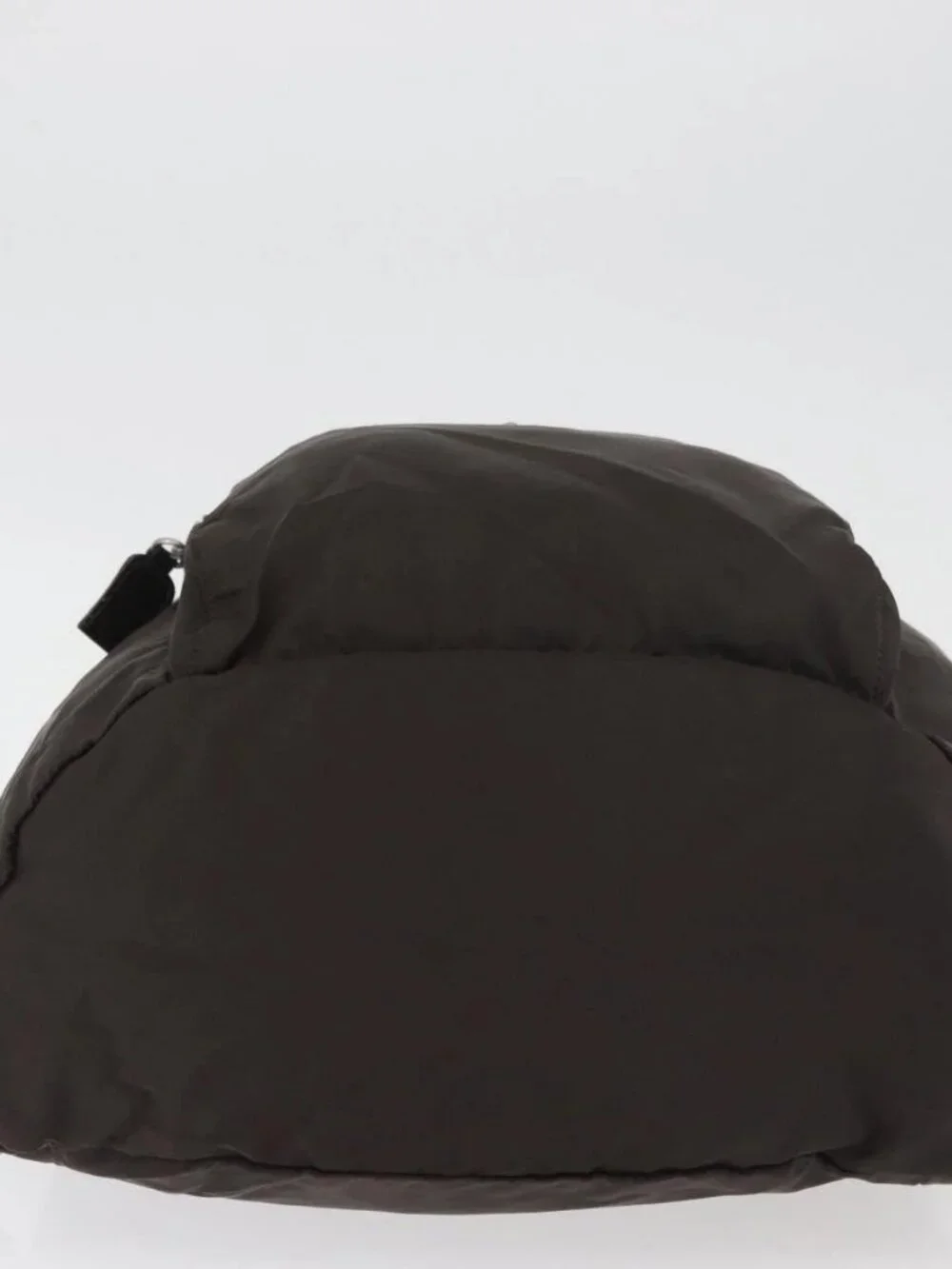 PRADA Backpack Nylon Brown Silver Auth
